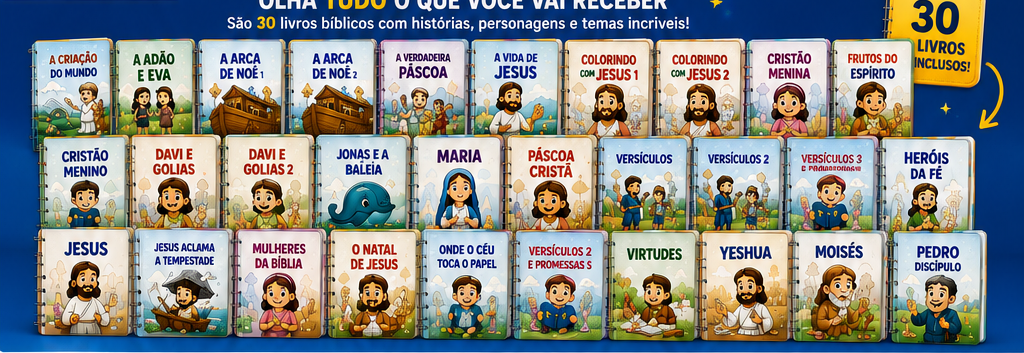 Coleção dos 30 livros cristãos para colorir